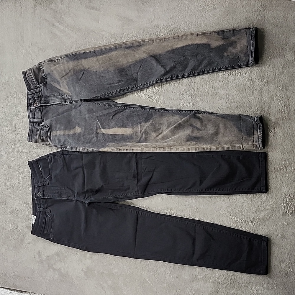Mavi Jean's Women's 24/29 American Eagle Distressed Jean's Tie Dye Black Slim